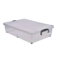 40ltr Storage Box with Clip Handle on Wheels